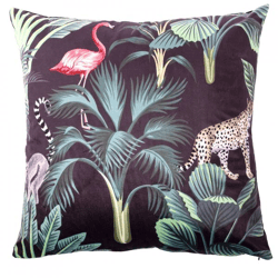 Tiseco Kissen „Ambiance Forest“ schwarz 45 x 45 cm