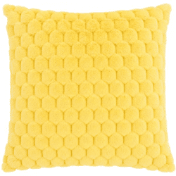 Unique Living Kissen „Dezi“ in Zitronengelb, 45 x 45 cm