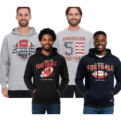 U.S. SPORT AMERICA Herren Pullover mit oder ohne Kapuze und Schriftzug Baumwoll-Hoodie Sommer-Pullover Grau, Blau oder Schwarz