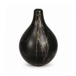 Vase Dazzle Marmor schwarz/gold 18 cm