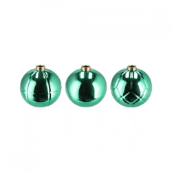 Vase Weihnachtskugel grün 11 cm 3 Stück sortiert