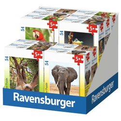 Verkaufskassette - Exotische Tiere - Minipuzzles 54 Teile 12-fach sortiert
