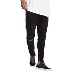 vsct Knox Stripe Slim Fit Jeans Schwarz Kneecut