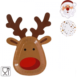 Disposable plates Holiday paper 3 assorted set of 3