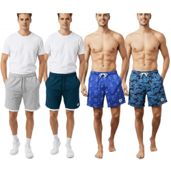 weiche SCOTCH & SODA Herren Sport-Short kurze Fitness-Hose Freizeit-Shorts für Casual-Wear Beach-Shorts Baumwoll-Shorts in Petrol-Blau, He