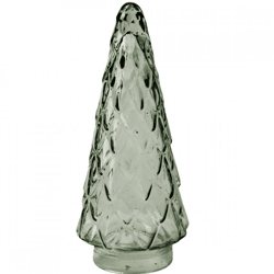 Weihnachtsbaum-Figur aus Glas, grün, 24 cm