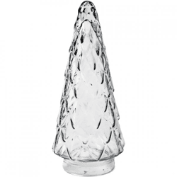 Weihnachtsbaum-Figur aus transparentem Glas, 24 cm