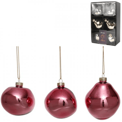 Xmas by Moos Weihnachtskugeln rosa 8 cm 6 Stk.