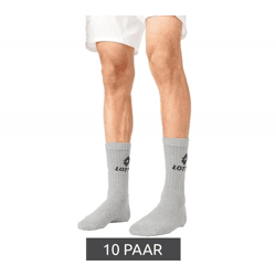 10 Pairs of LOTTO Sports Socks for Women and Men: Workout Socks, Tennis Socks, Cotton Socks 8986012 Gray