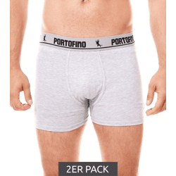 2er Pack PORTOFINO Herren Boxershorts bequeme Unterwäsche PF100-001 Grau meliert