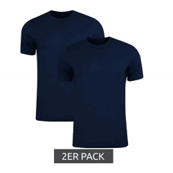2er Pack PUMA Base Kinder Sport-Shirt für Jungen & Mädchen nachhaltiges Baumwoll T-Shirt mit Logo 678577 02 Dunkelblau