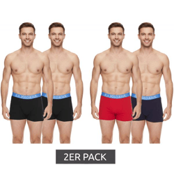 2er Pack U.S. POLO ASSN. Herren Boxershorts atmungsaktive Baumwoll-Unterhose Unterwäsche 011601_US16133_02 Schwarz oder Blau/Rot