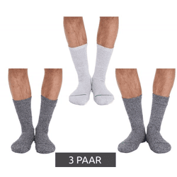 3 Paar primair socks. nachhaltige Freizeit-Socken Baumwoll-Socken lange Strick-Socken 53200-7001 Schwarz/Weiß/Hellgrau