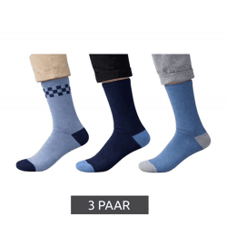 3 Paar SCOTCH & SODA Herren Terry-Crew-Socken Alltags-Strümpfe Baumwoll-Socken Größe 41-46 Business-Socken SS43491 462 Blau/Weiß