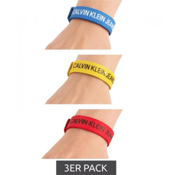3er Pack Calvin Klein Unisex Slap-Armbänder mit 