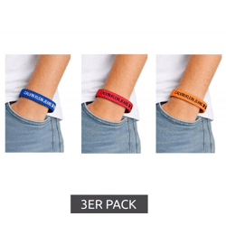 3-Pack Calvin Klein Unisex Slap Bracelets with 
