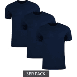 3er Pack PUMA Base Kinder Sport-Shirt für Jungen & Mädchen nachhaltiges Baumwoll T-Shirt mit Logo 678577 02 Dunkelblau