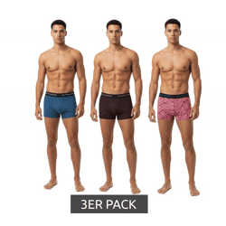 3er Pack SCOTCH & SODA Herren Boxershorts mit Baumwoll-Stretch Unterwäsche Unterhose SSSP25M166645-433 Blau/Schwarz/Rot