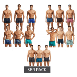 3er Pack SCOTCH & SODA Herren Boxershorts mit Baumwoll-Stretch Unterwäsche Unterhose Blau, Bunt, Schwarz, Rot