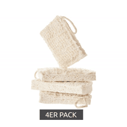 4er Pack Saugstarker Swuper Baumwoll-Spülschwamm nachhaltiger Schwamm Putzmittel Beige/Weiß