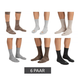 6 Paar SCOTCH & SODA Herren 1/2-Frottee High-Quarter-Crew-Socken Amsterdam Alltags-Strümpfe Größe 41-46 Business-Socken SS43442-280 Beig