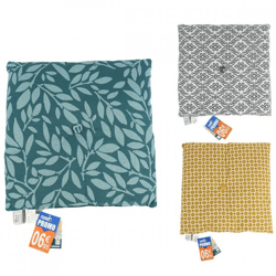 Ateliers du Linge stoelkussen 40 x 40 cm 3 assorti