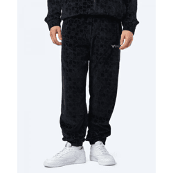 bequeme Carlo Colucci Herren Hose mit Baumwolle Schwarz