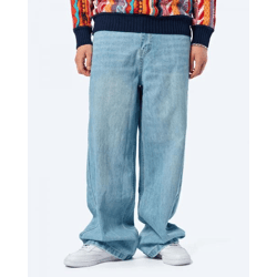 bequeme Carlo Colucci Herren Jeans mit Baumwolle Hell-Blau