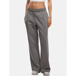 bequeme DEF Damen Hose Kordelzug mit Baumwolle Grau
