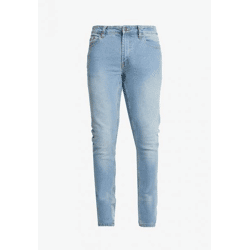 bequeme Denim Project Herren Jeans Straight Fit Stretch Reißverschluss mit Baumwolle Hell-Blau