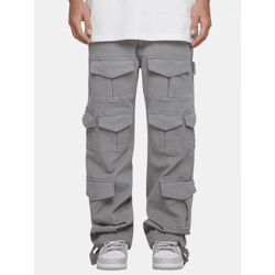 bequeme MJ Gonzales Herren Jeans Reißverschluss Taschen mit Baumwolle Grau