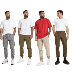 bequeme URBAN CLASSICS Herren Cargo-Hose aus reiner Baumwolle Alltags-Hose 320 g/m² in Grau, Khaki , Beige oder Braun 