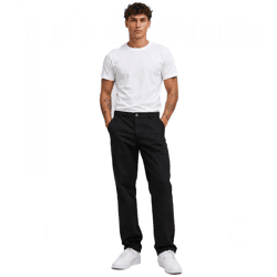 bequeme URBAN CLASSICS Herren Chino Hose aus Bio-Baumwolle Klassische Stoffhose Schwarz