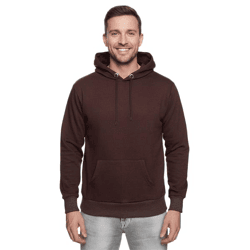 Bequemer Kapuzen-Pullover für Herren in Regular Fit-Passform Hoodie Sweater 19161 Braun