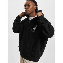 bequemer Mister Tee Herren Hoodie Kordelzug Reißverschluss mit Baumwolle Schwarz