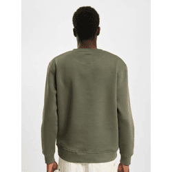 bequemes Alpha Industries Herren Sweatshirt mit Baumwolle Militär-Grün