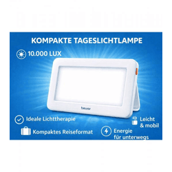 beurer TL 20 Tageslichtlampe Lichtstärke von 10.000 Lux kompakt für unterwegs Lichttherapie 16,5 x 8,5cm Weiß