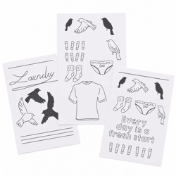 Boltze Window/Wall Stickers: Clothesline, 30 x 40 cm, Set of 3