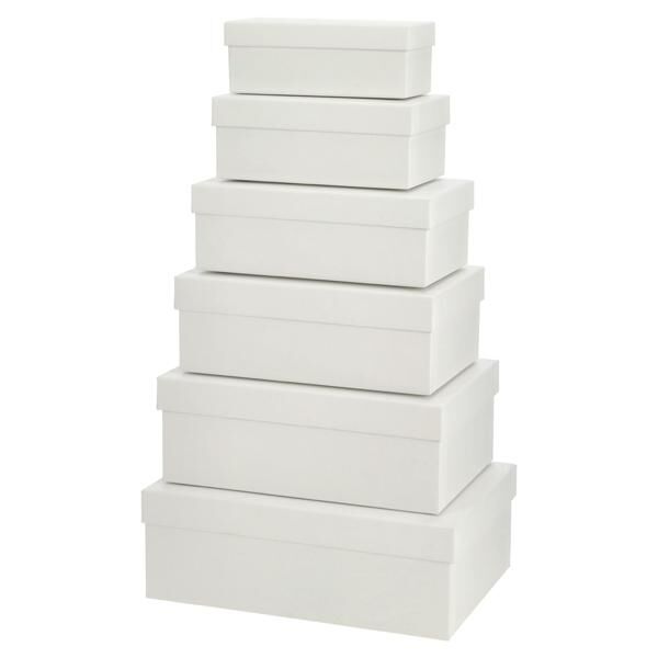 Boxenset, wei&szlig;, 6tlg., rechteckig
