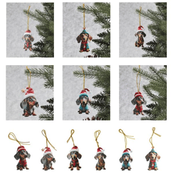 Christbaumschmuck Dackel, 6/s ca. 8cmH