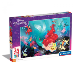 Clementoni 24243 - 24 Teile Puzzle Maxi - Disney Princess - Die kleine Meerjungfrau