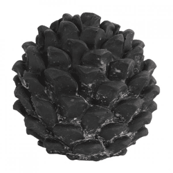 Countryfield Skulptur Tannenzapfen Donato M schwarz 14 cm