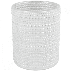 Countryfield Teelichthalter Hailey M weiß/silber 10 cm
