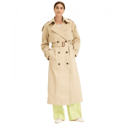 Damen Mantel Alltags-Mantel im Trenchcoat-Stil Business-Jacke 931023 Beige