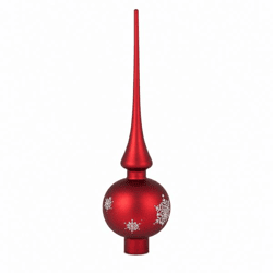 Deco Heitmann Christmas Tree Top, Glass, Red/Silver, 27 cm