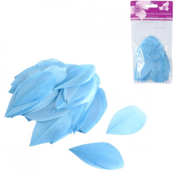 Dekofedern blau 6 cm 96 Stück