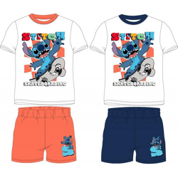 Disney Stitch - Pyjama orange für Jungs - 2-fach sortiert - 98-128 cm