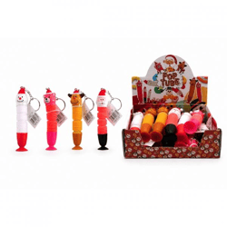 Fidget Schlüsselanhänger Pop Tube Weihnachten 10 cm 4 sortiert