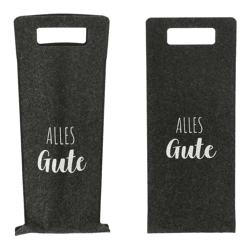 Flaschentasche Filz Alles Gute