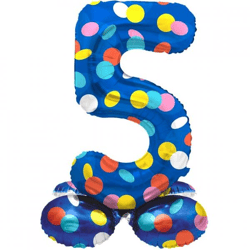 Folat Folienballon stehend 5 Dots 41 cm